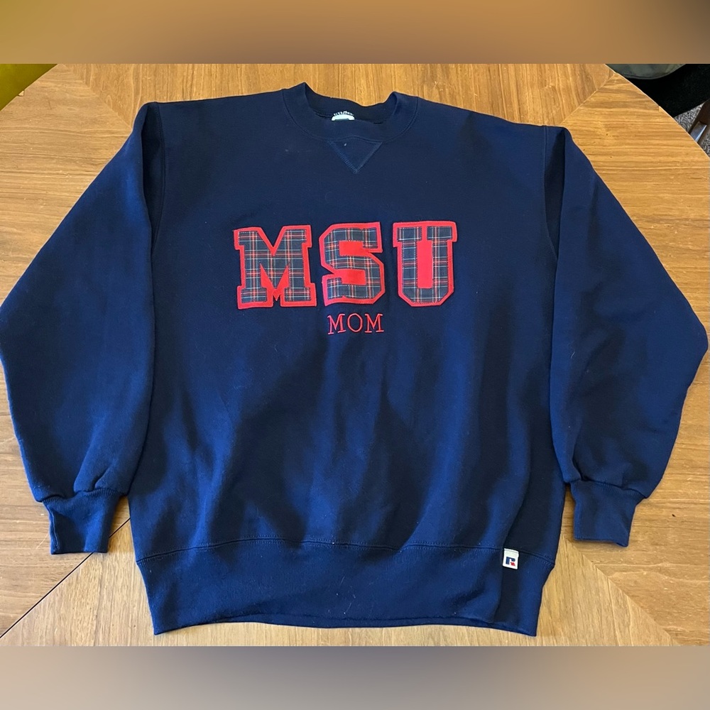 Vintage MSU Mom Michigan State University Russell Athletic Crewneck USA